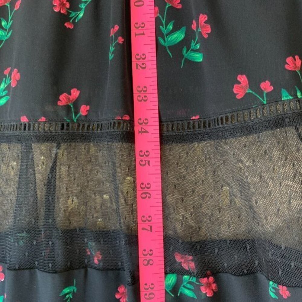 Express Tiered Floral Floor Length Dress - Picture 10 of 11